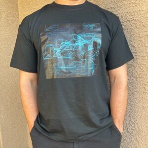 Men's Black Racing Graphic Tee